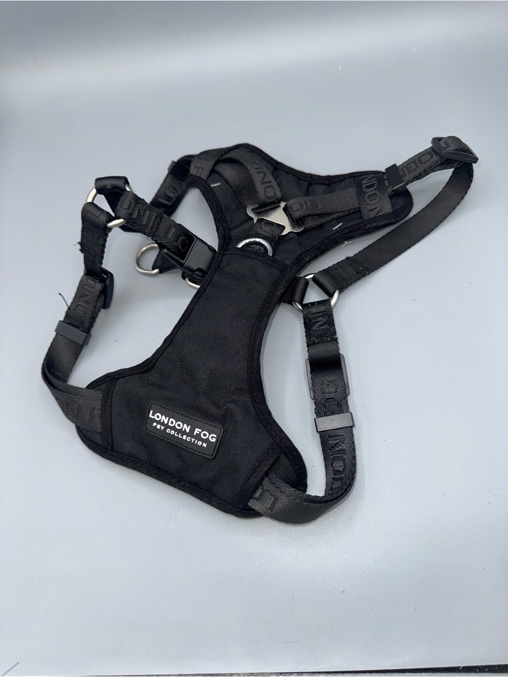NEW London Fog Black No-Pull Padded Dog Harness